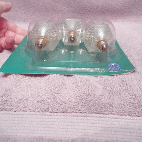 New Vintage Bethlehem Glitter Stars Bubble Light Bulbs for Christmas Tree Socket - Picture 11 of 12